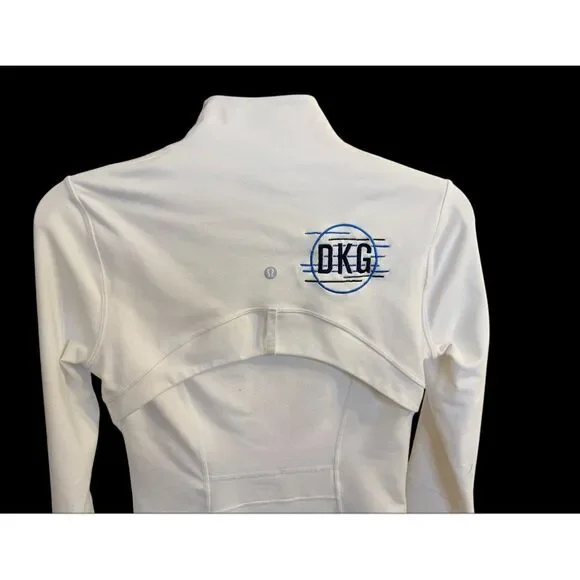 Lululemon Define Jacket White Zip Front Pockets Embroidered - Picture 4 of 9